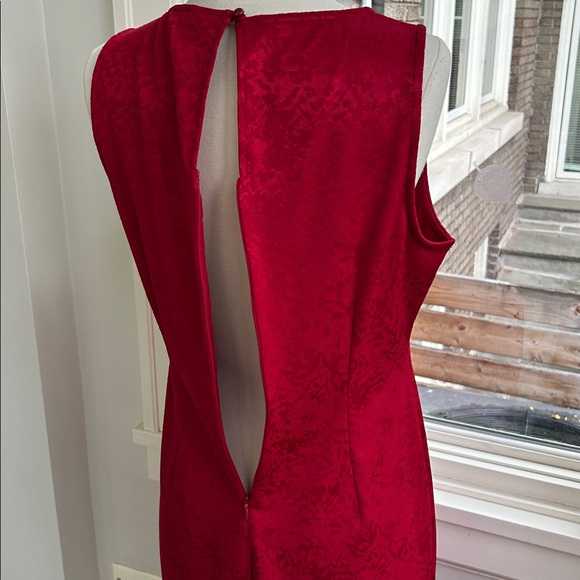 INC long red dress size 8 - Picture 5 of 10